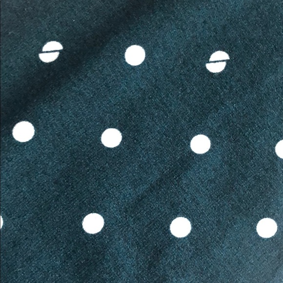 LulaRoe XS Joy Wintergreen with White Polka Dots - Picture 2 of 4
